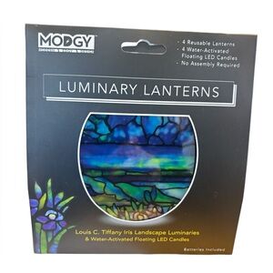 Modgy Luminary Lanterns with LED Candles New in box